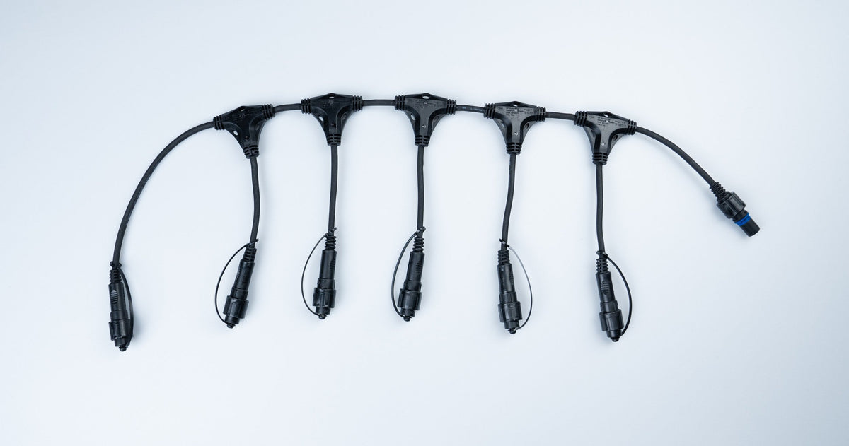 MK Illumination QF+ Verteiler (Divider) – 2, 3, 6, 11 oder 22 Ausgänge – 6 · Schwarz (001-127)