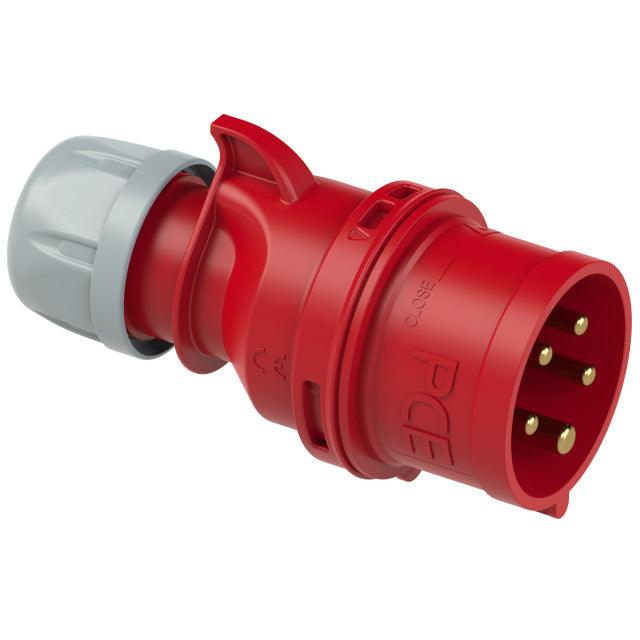 CEE Stecker IP 44, 5-polig, 400 V, 6 h, 32 A, PCE 025-6