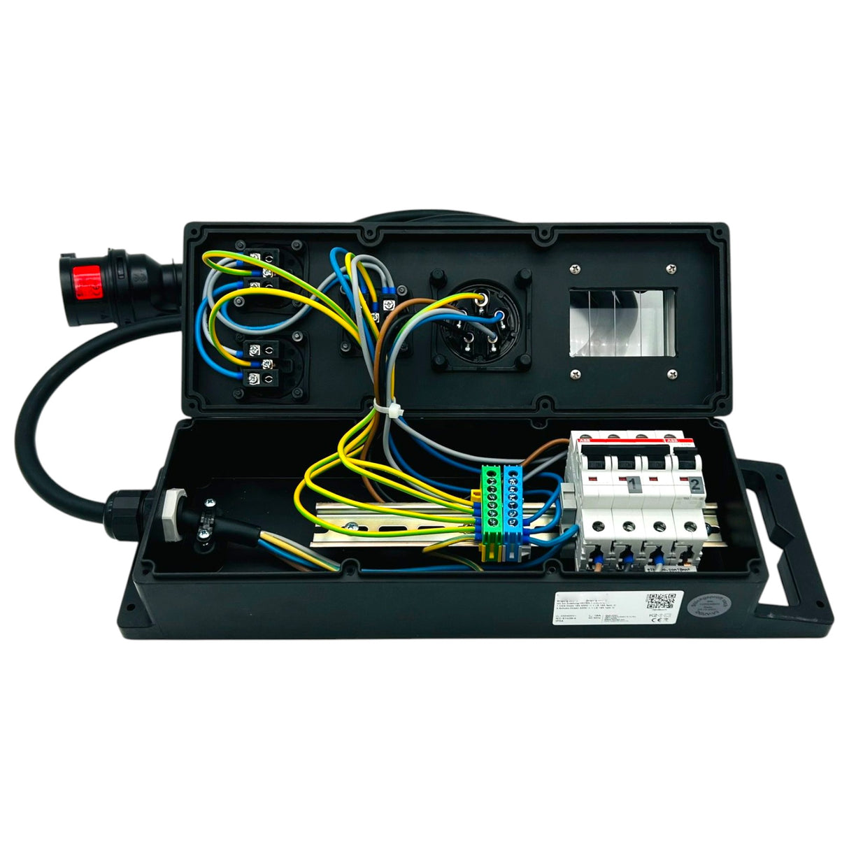 SANOS Mobilverteiler ABB/PCE - 1x CEE 16A und 3x Schukdosen mit LS & Zuleitung | SAN025