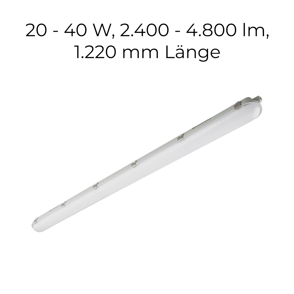 LED-Feuchtraumleuchte 20-40W / 25-50W verschiedene längen