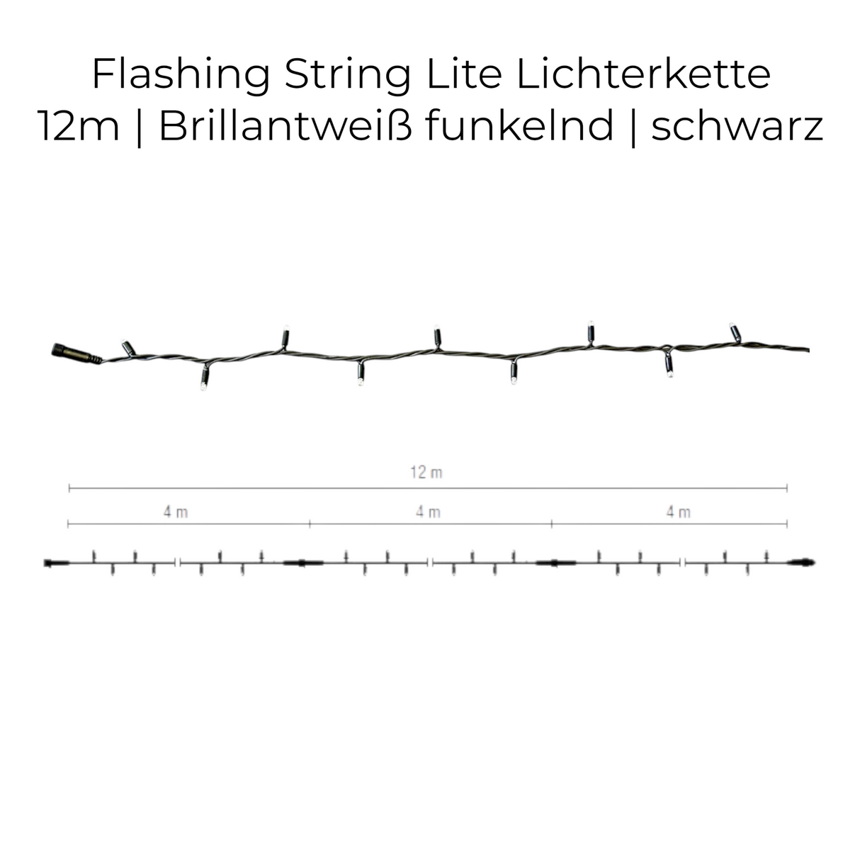 MK-Illumination LED-String Lite – Warmweiß / weiß – 230 V QUICK FIX® QF+ System