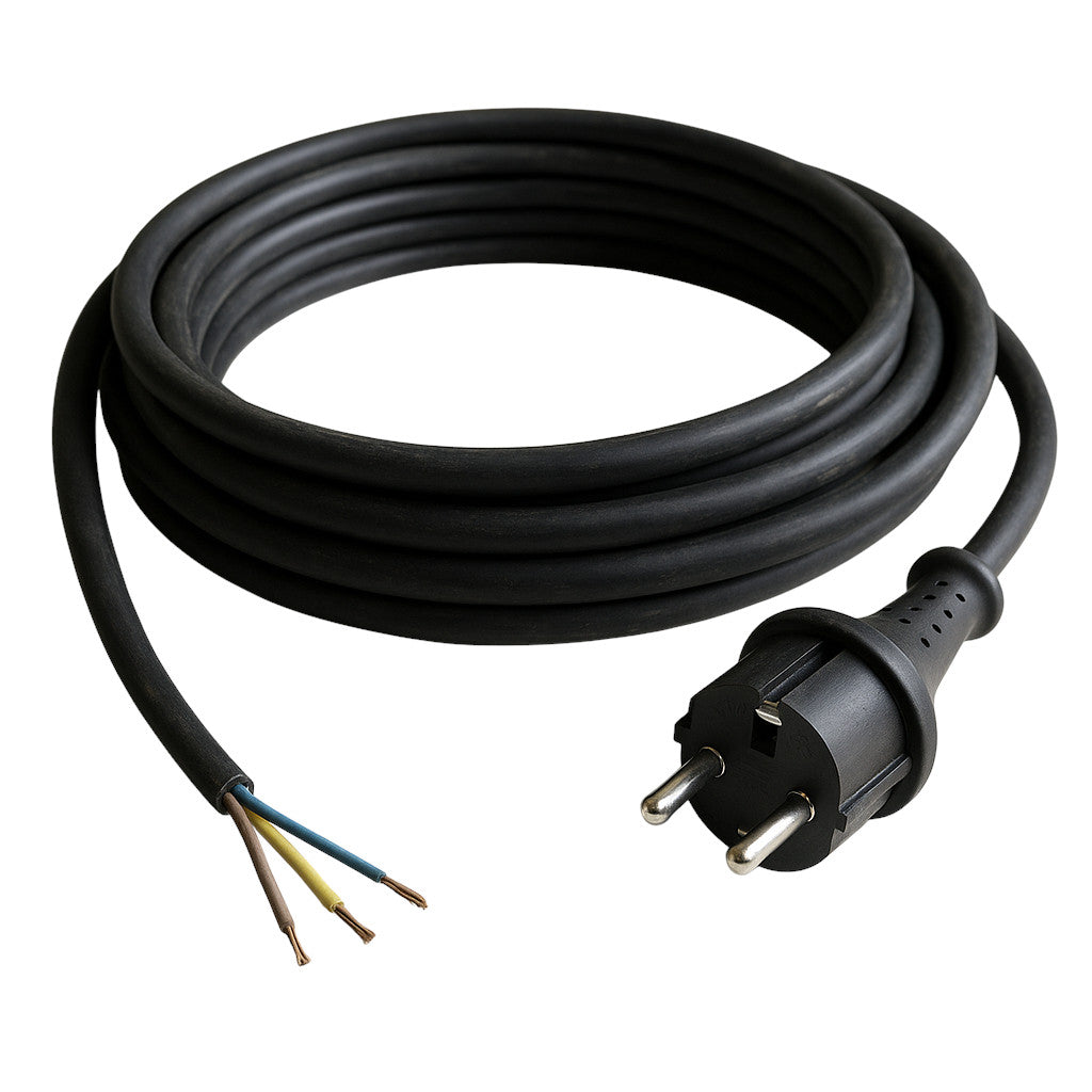 Abverkauf: Schuko-Anschlusskabel Gummileitung H07RN-F 3G1,0mm - 5 Meter