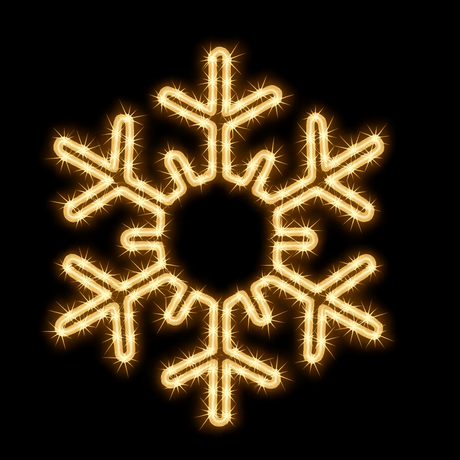 MK-Illumination LED-Deko-Beleuchtung – Snow Flakes / Pentor – Warmweiß – 230 V QUICK FIX® QF+ System