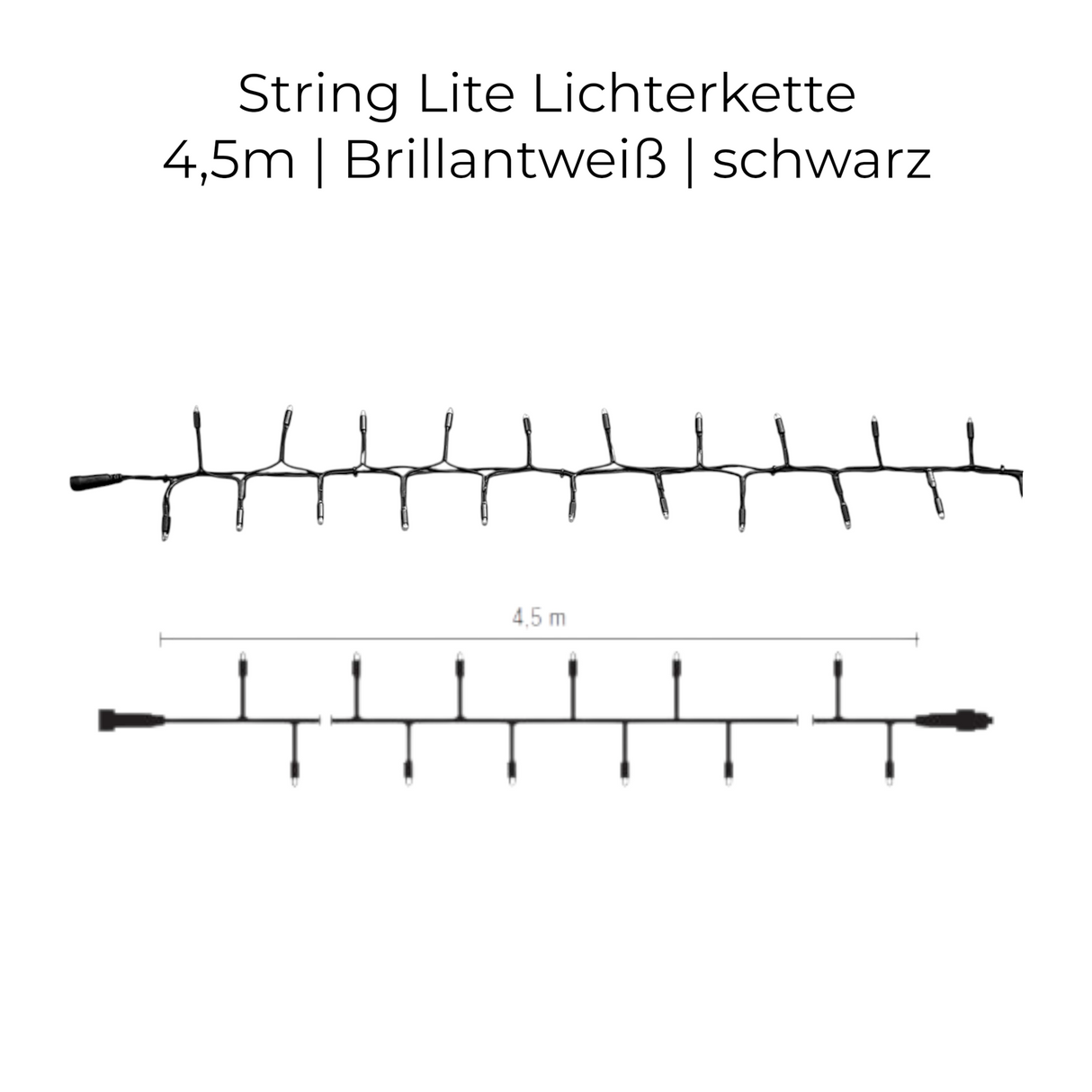 MK-Illumination LED-String Lite – Warmweiß / weiß – 230 V QUICK FIX® QF+ System