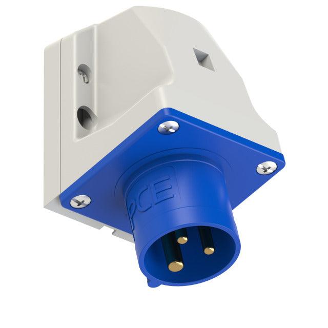 CEE-Wandgerätestecker 16A, 3-polig, 230V, 6h, IP44, PCE 513-6