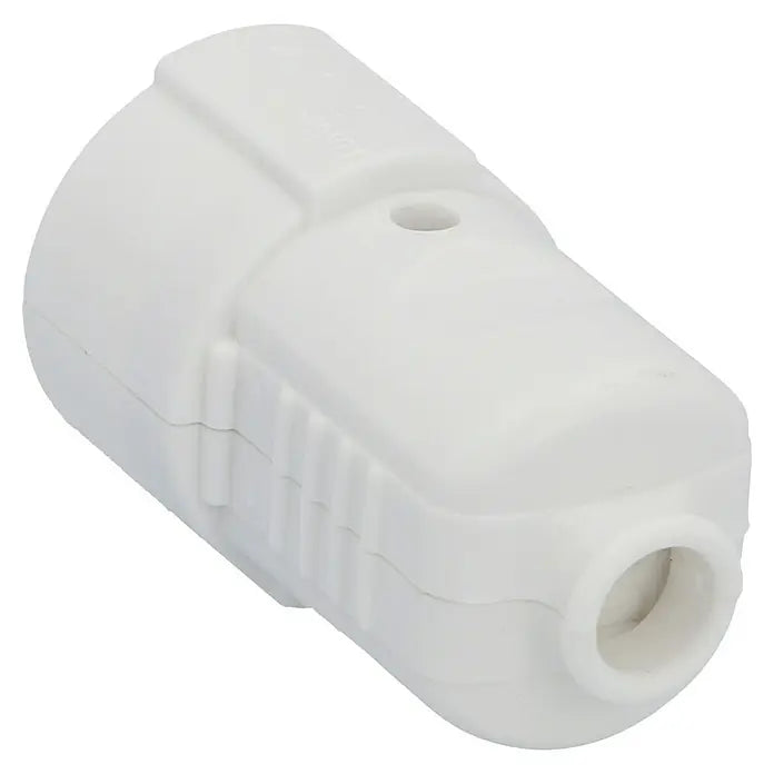 Kunststoff-Schutzkontakt-Kupplung | mit Tülle | weiß | IP20