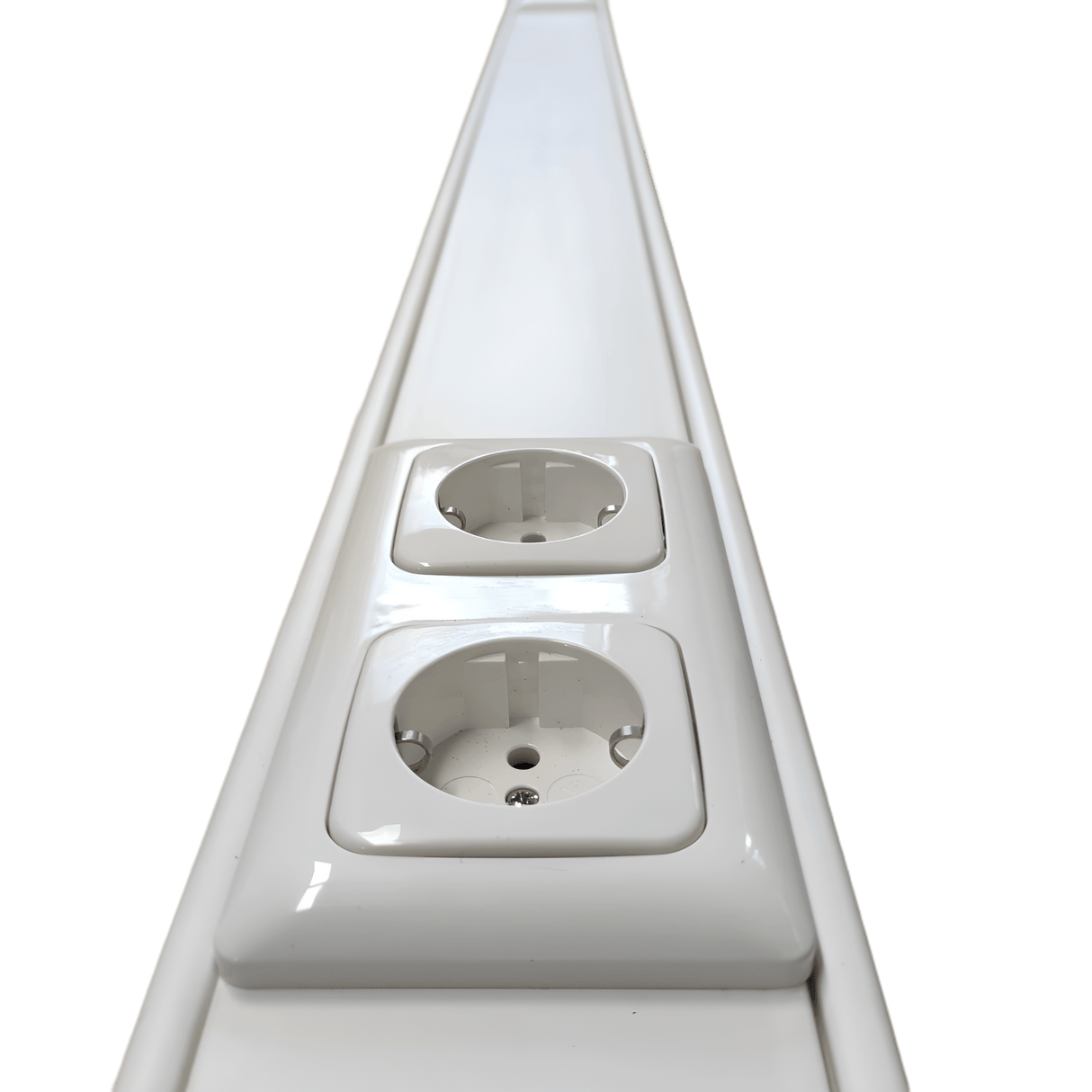 Gewiss Brüstungskanal mit 4x Steckdosen und Wago-Anschlussbox | 70x100x200 cm | Komplett vorverdrahtet & anschlussbreit