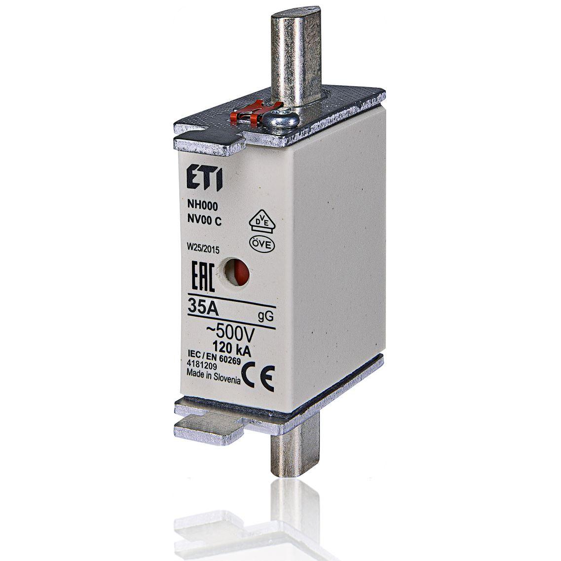 NH-Sicherung Messersicherung | 16A - 100A | Größe: 00 - bis 500V