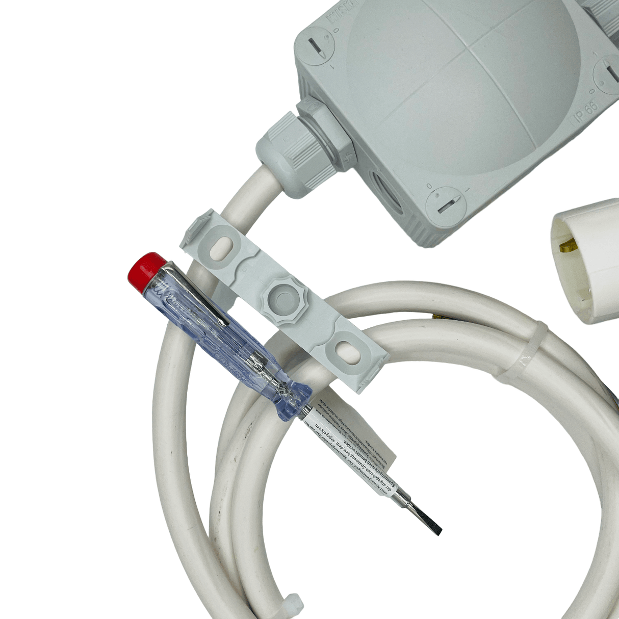 Küchenanschlussbox-Set, Splitter-Box mit 1/2/3/5/10m Kabel - Küchenanschlussverteiler 3-fach für Kochfeld & Backofen