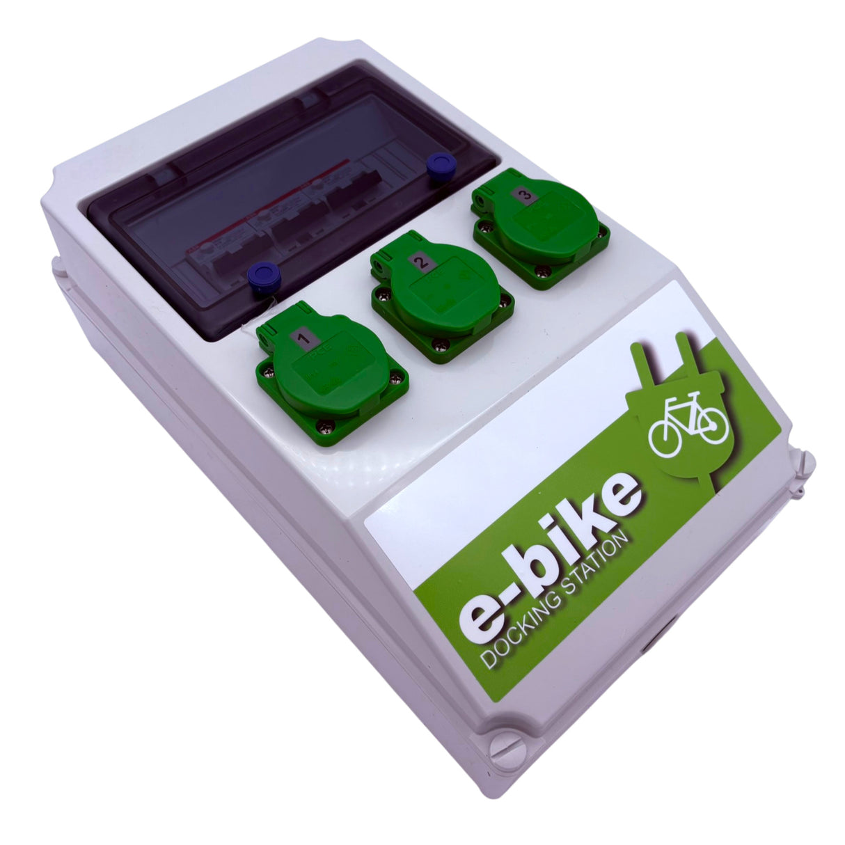 SANOS e-bike Wandverteiler ABB/PCE - 3x Schukodosen 230 V mit FI/LS | SAN006