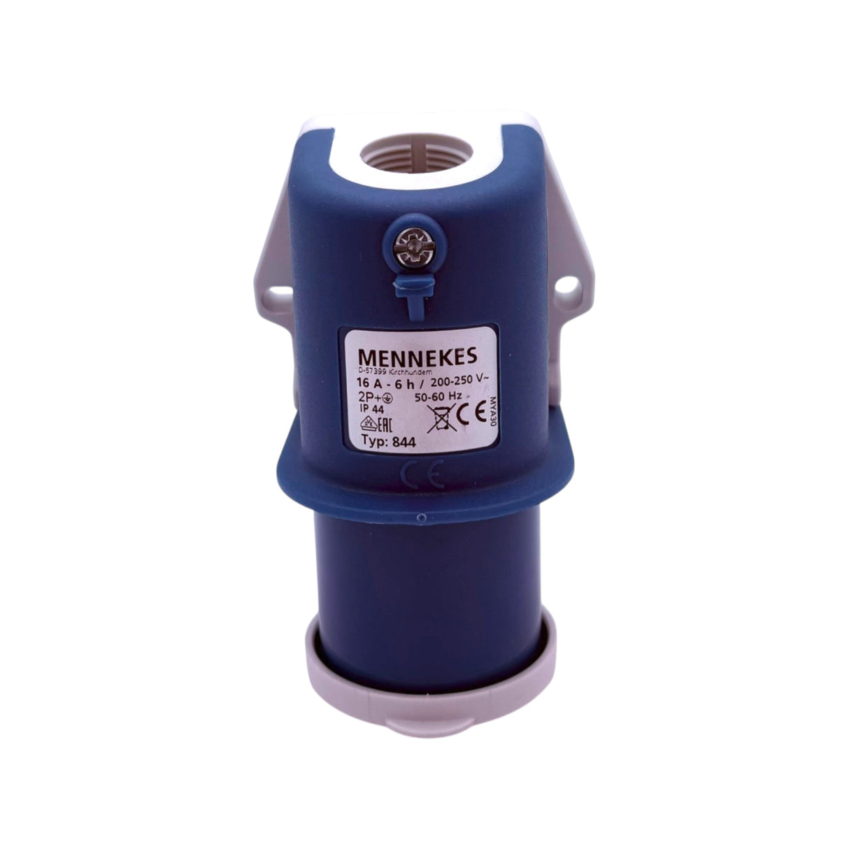 MENNEKES CEE-Wandgerätestecker mit Klappdeckel 16A, 3-polig, 230V, 6h, IP44