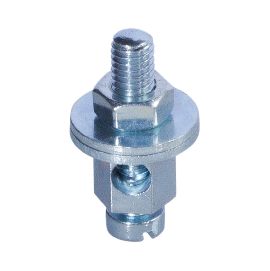 Kontaktbolzen M6, MS, verzinkt mit 2 x U-Scheibe, 10 Stück