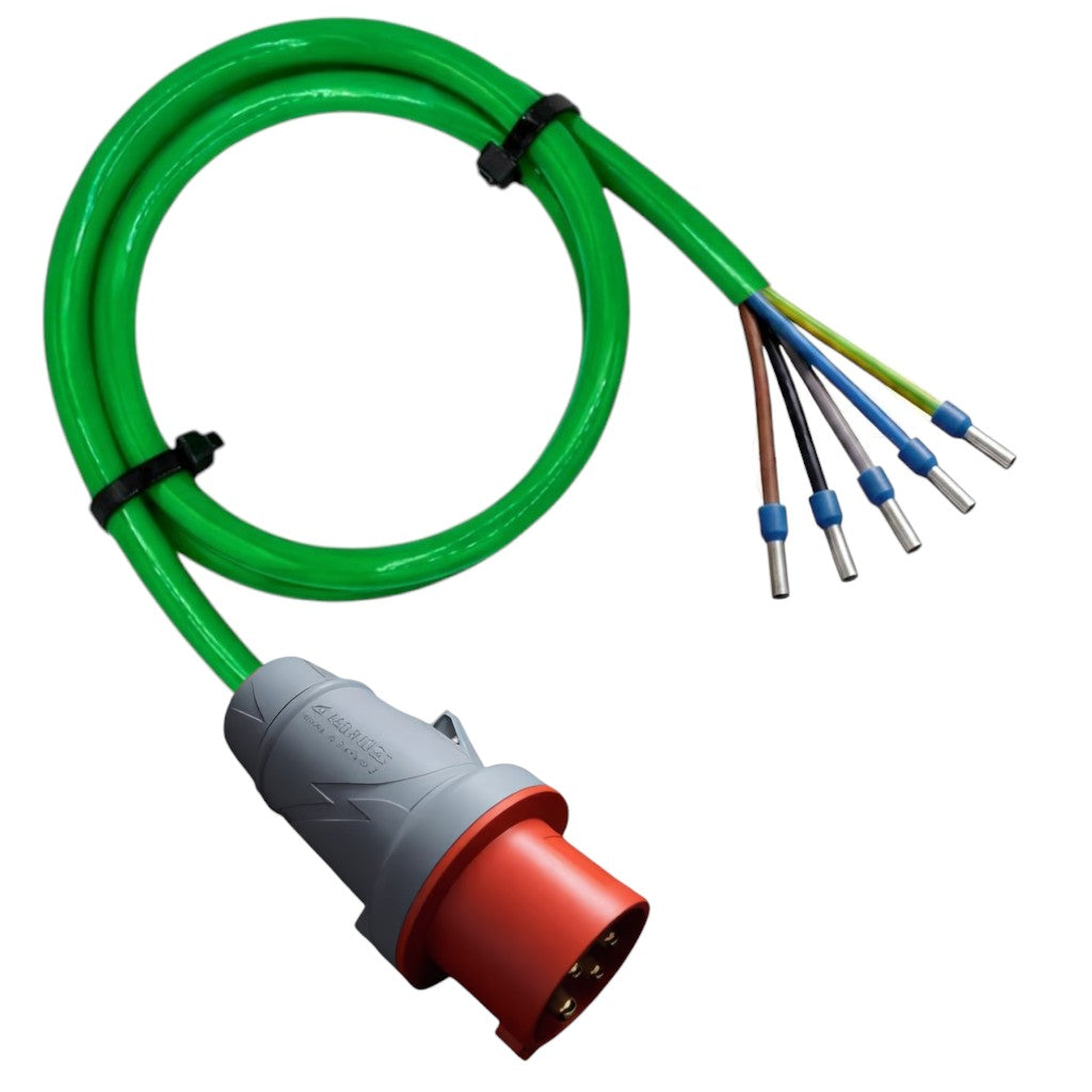 Mennekes CEE-Anschlussleitung 16A/32A - 400V - 5-polig | PUR Gummileitung H07BQ-F 5G2,5mm² - 5G6mm² | 1,00 bis 10,00 Meter | verschiedene Farben