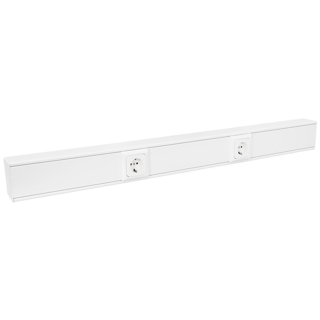 Gewiss Brüstungskanal mit 2x Steckdosen und Wago-Anschlussbox | 70x100x1000 mm | Komplett vorverdrahtet & anschlussbreit