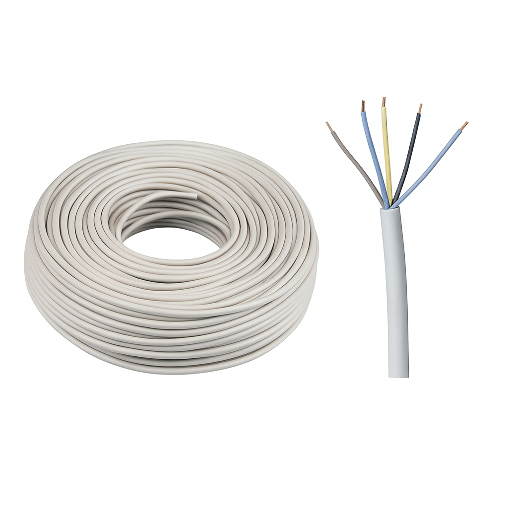 Feuchtraum-Leitung / Stromkabel NYM-J | 3x1,5 bis 5x16 | 1 Meter - 500 Meter