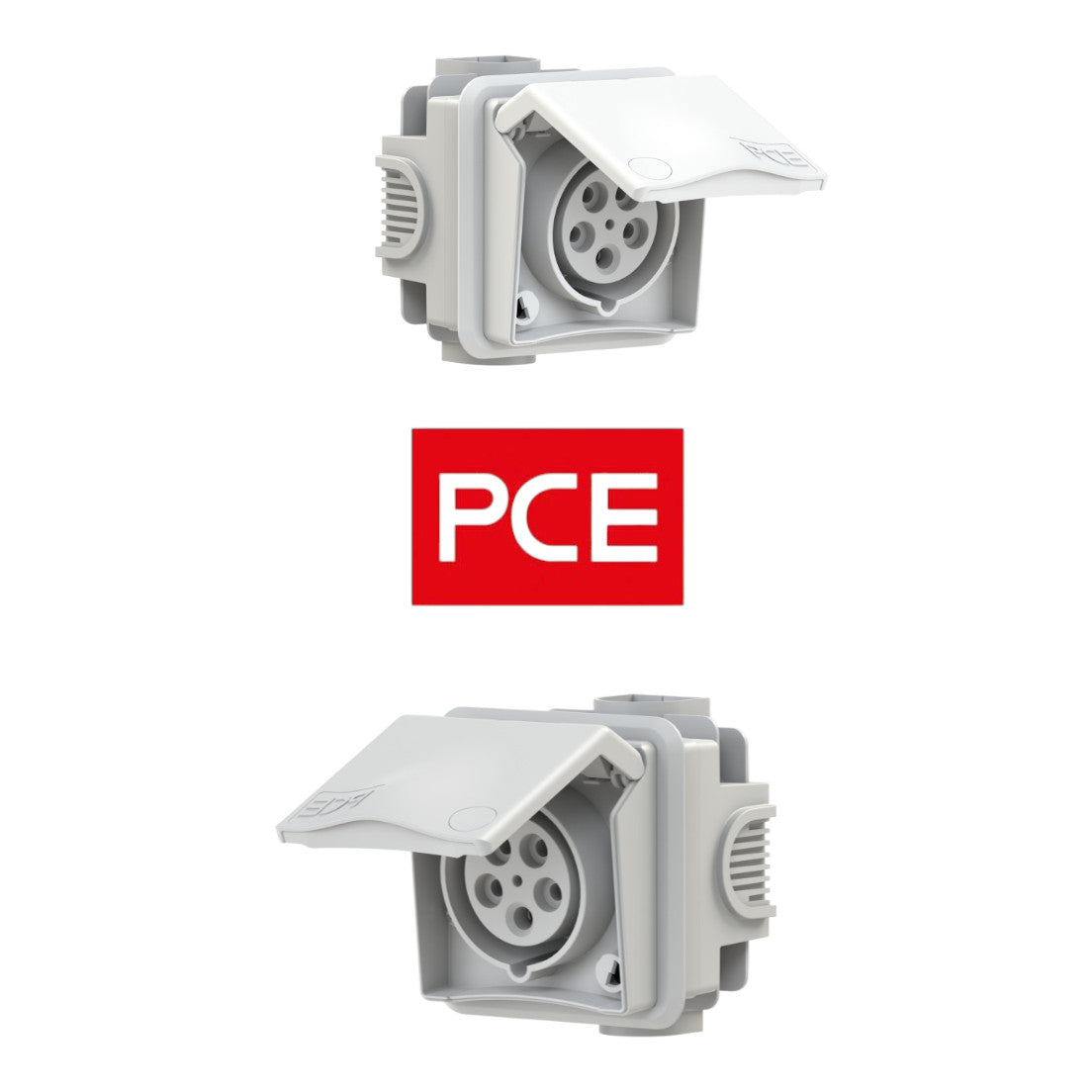CEE Unterputzdosen 16A - 32A | 400V | IP44 | mit Beschriftungsfeld - PCE