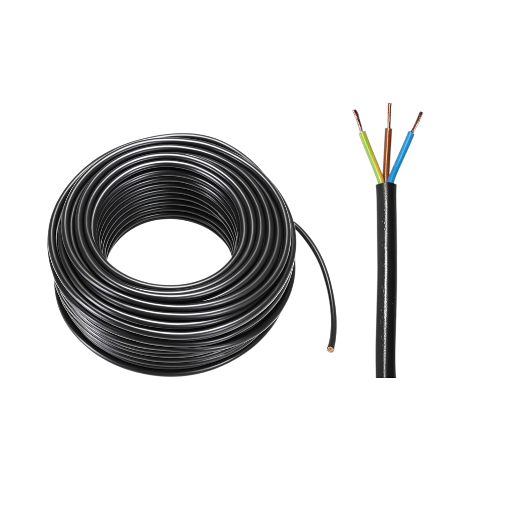 PVC-Leitung / Schlauchleitung H05VV-F | 3x1,5mm² bis 5x2,5mm² | 1 Meter - 50 Meter