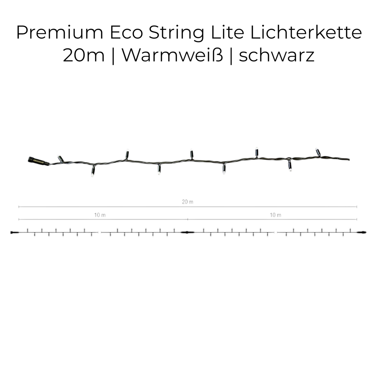MK-Illumination LED-String Lite – Warmweiß / weiß – 230 V QUICK FIX® QF+ System