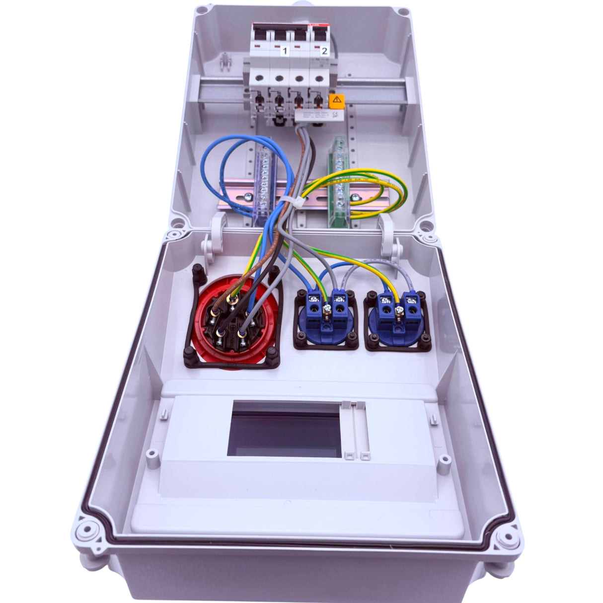 SANOS Wandverteiler ABB/PCE - 1x CEE 16A und 2x Schukodosen | SAN003