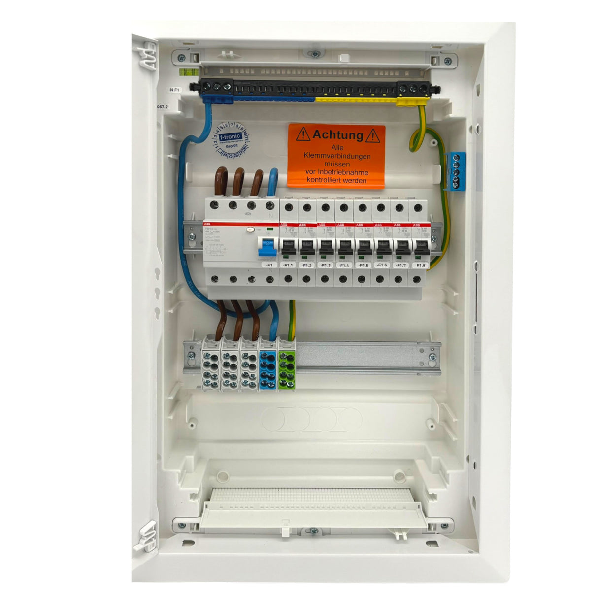 SANOS UP/HW Kleinverteiler/Sicherungskasten | Anschlussfertig mit ABB und F-tronic | Made in Germany