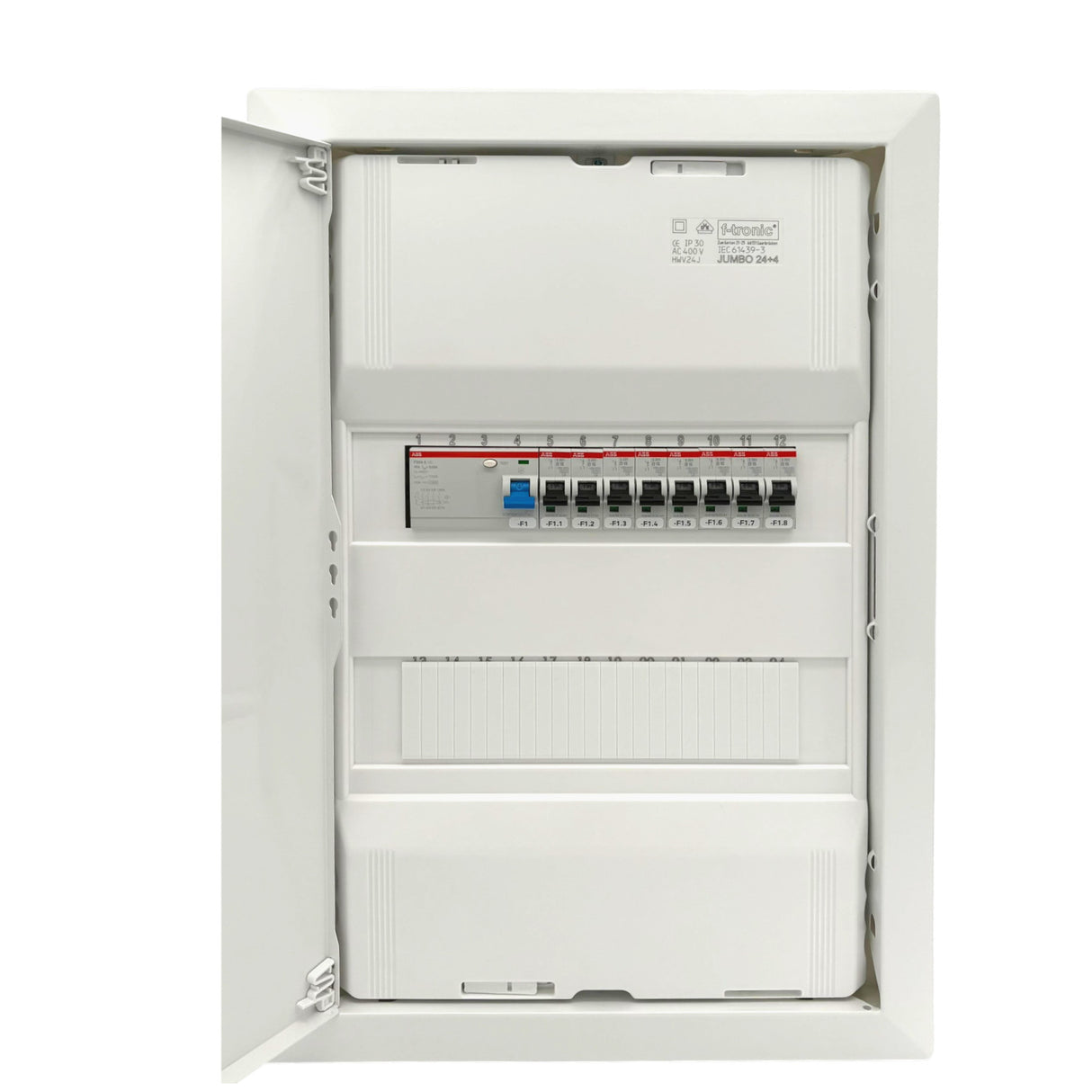 SANOS UP/HW Kleinverteiler/Sicherungskasten | Anschlussfertig mit ABB und F-tronic | Made in Germany