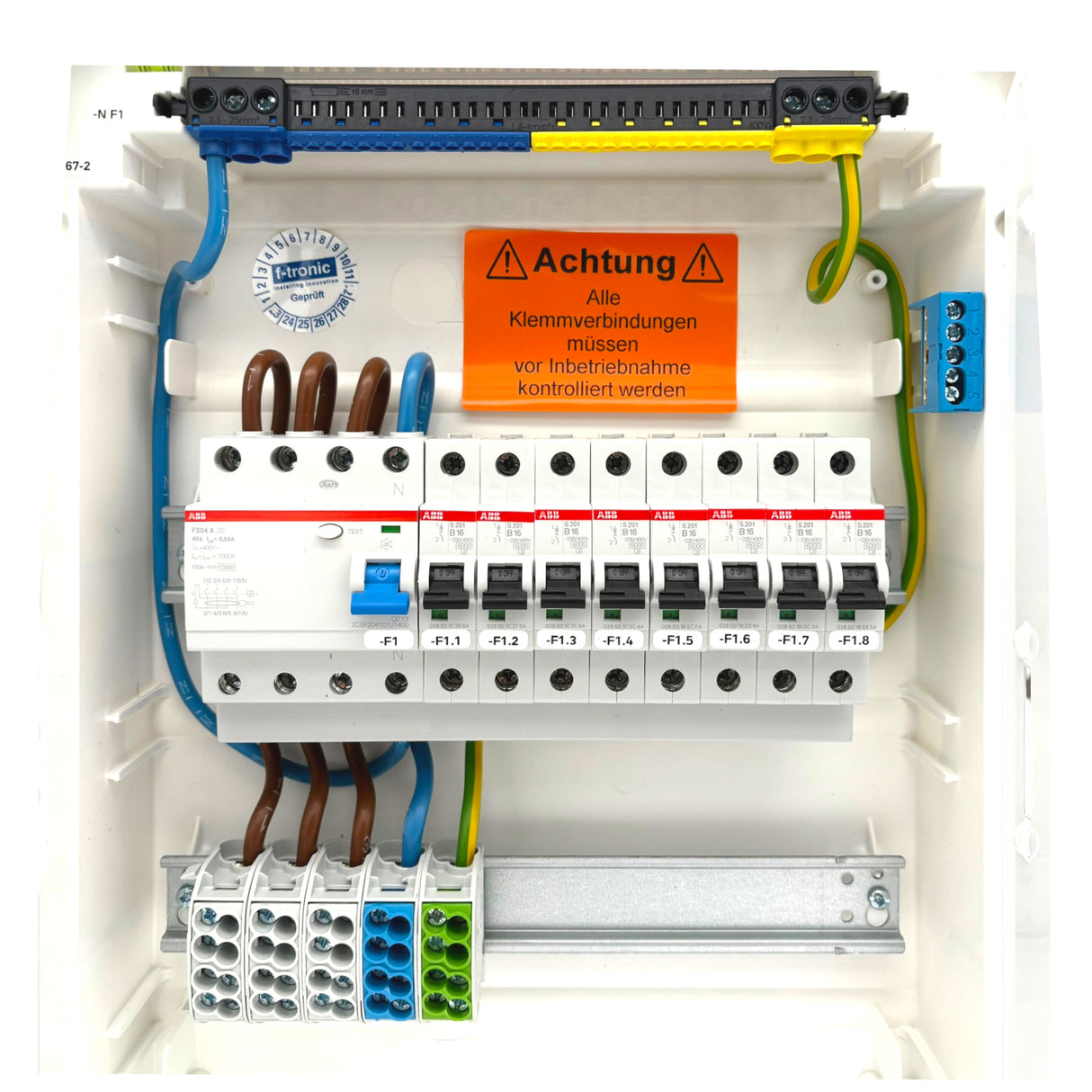 SANOS UP/HW Kleinverteiler/Sicherungskasten | Anschlussfertig mit ABB und F-tronic | Made in Germany