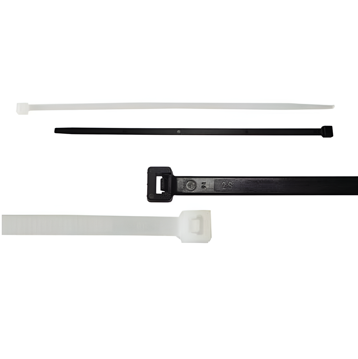 Industrie-Kabelbinder mit Kunststoffzunge | 100 Stück | verschiedene Farben und Größen