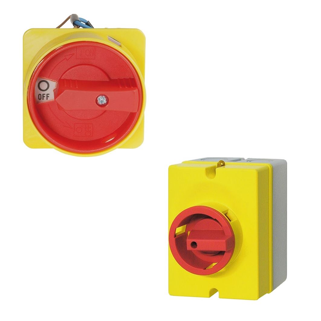 Haupt-Not-Aus Schalter | Für Fronteinbau oder Aufputz | Verriegelbar | 400V
