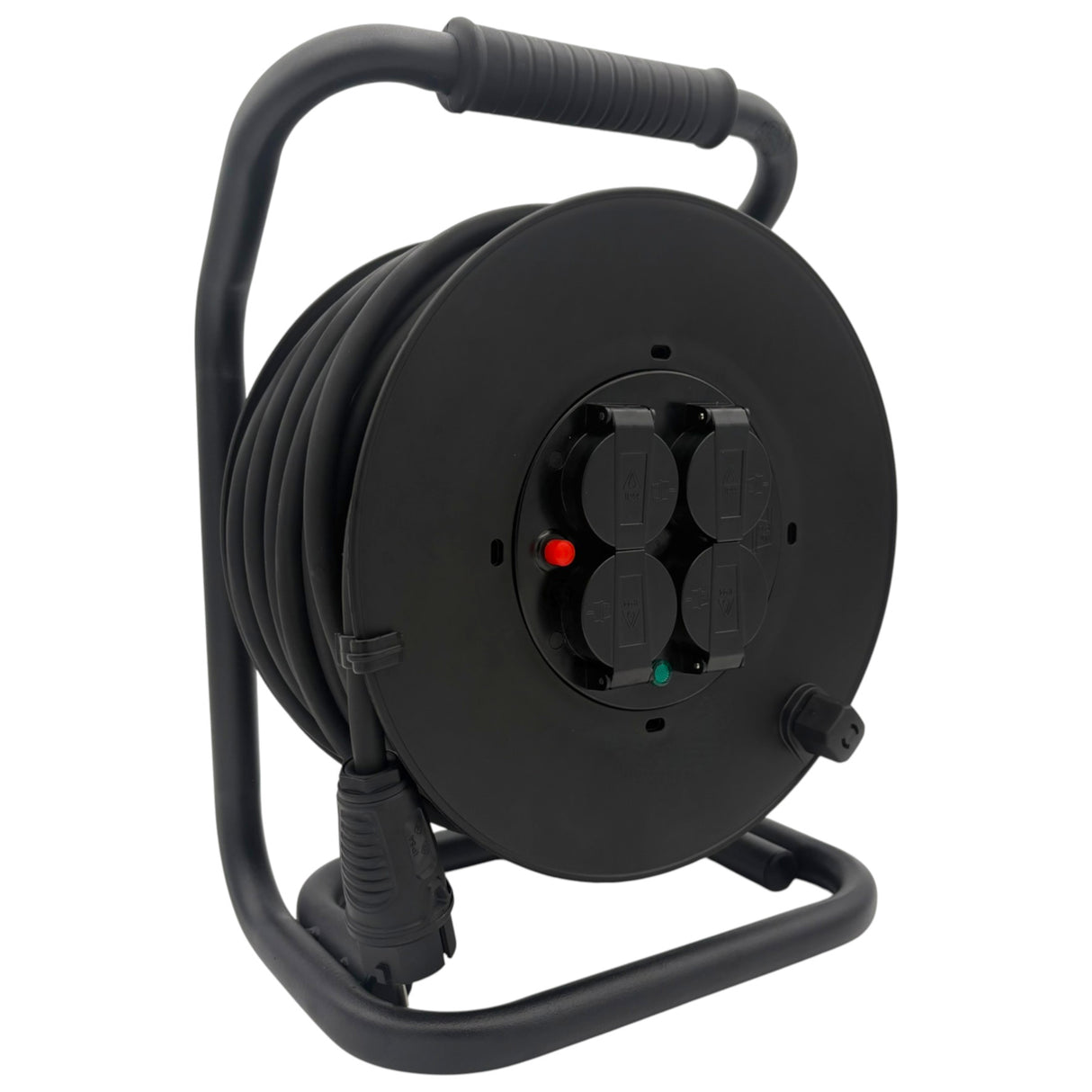 SANOS Kabeltrommel LED-Spannungsanzeige - Gummileitung H07RN-F 3G1,5mm² - 3G2,5mm² | 20 - 40 Meter | Made in Germany