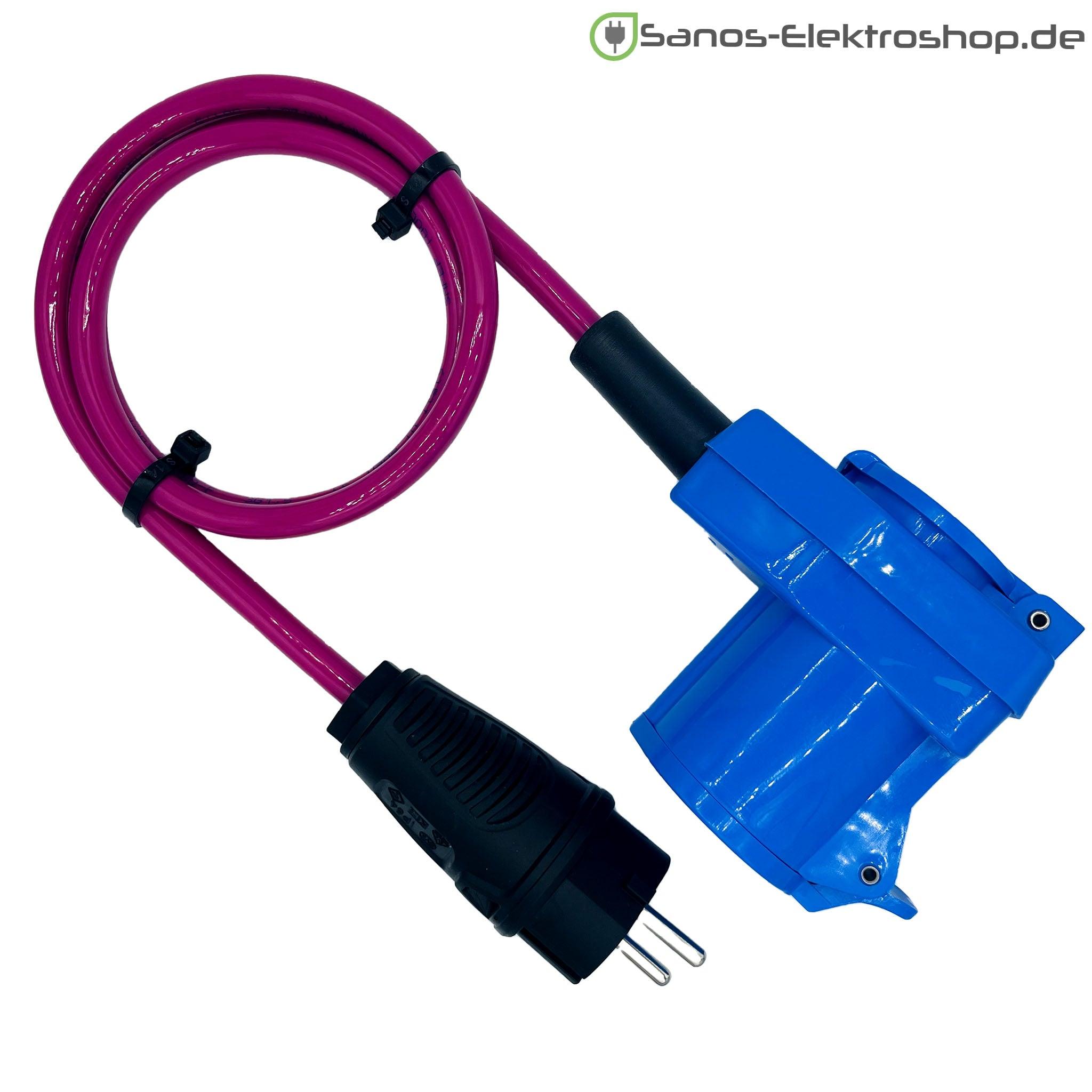 Camping Adapter CEE 40cm Schuko Kupplung Stecker 2,5 Mm Kabel IP44 16A