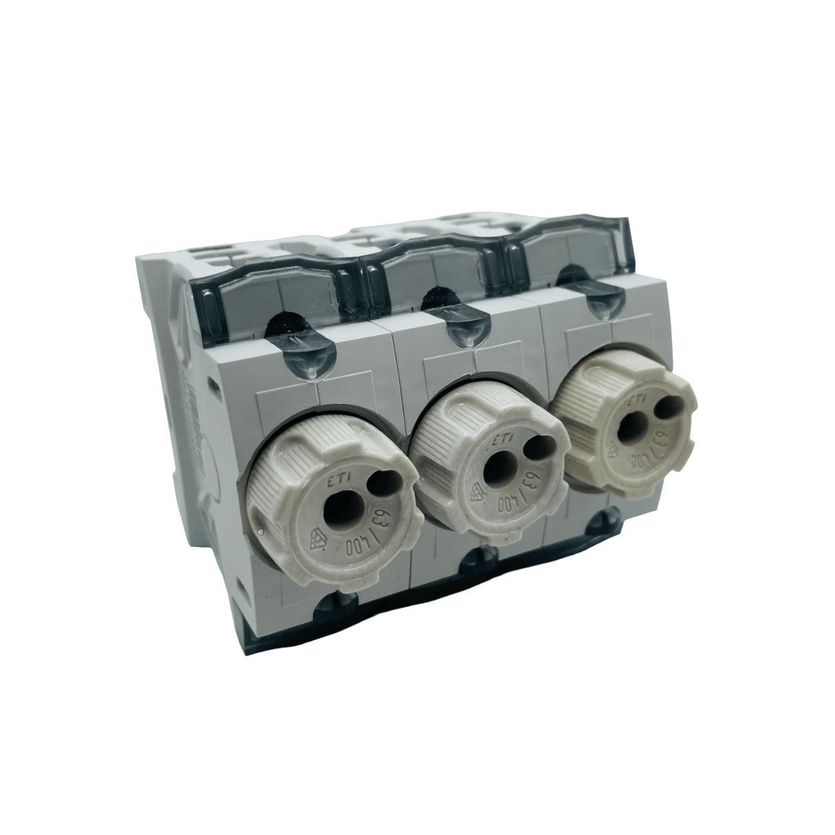 ETI Neozed Sicherungssockel 3 Pol. 63A mit Schraubkappen E18