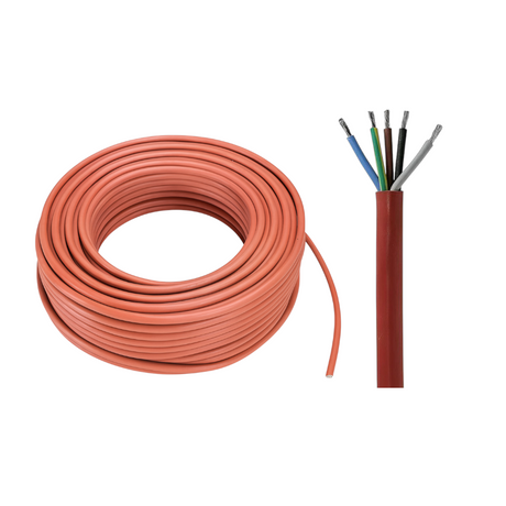 Silikonleitung / Saunakabel SiHF | 2x1,0mm² bis 7x1,5mm² | 1 Meter - 50 Meter