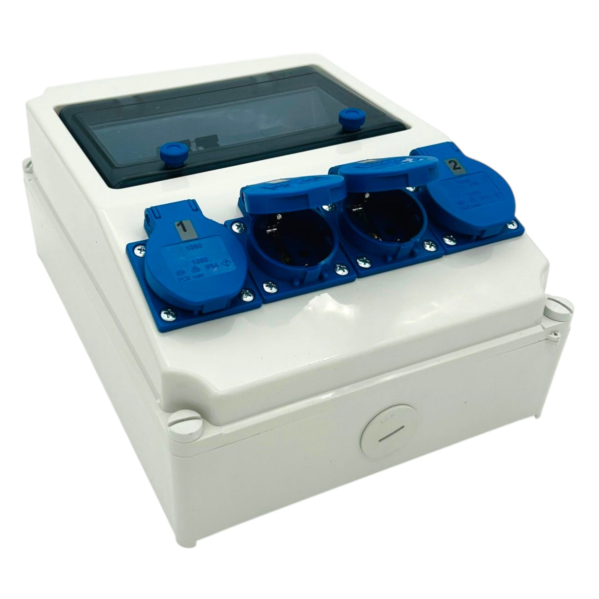 SANOS Wandverteiler ABB/PCE - 4x Schukodose | paarweise gesichert | SAN032