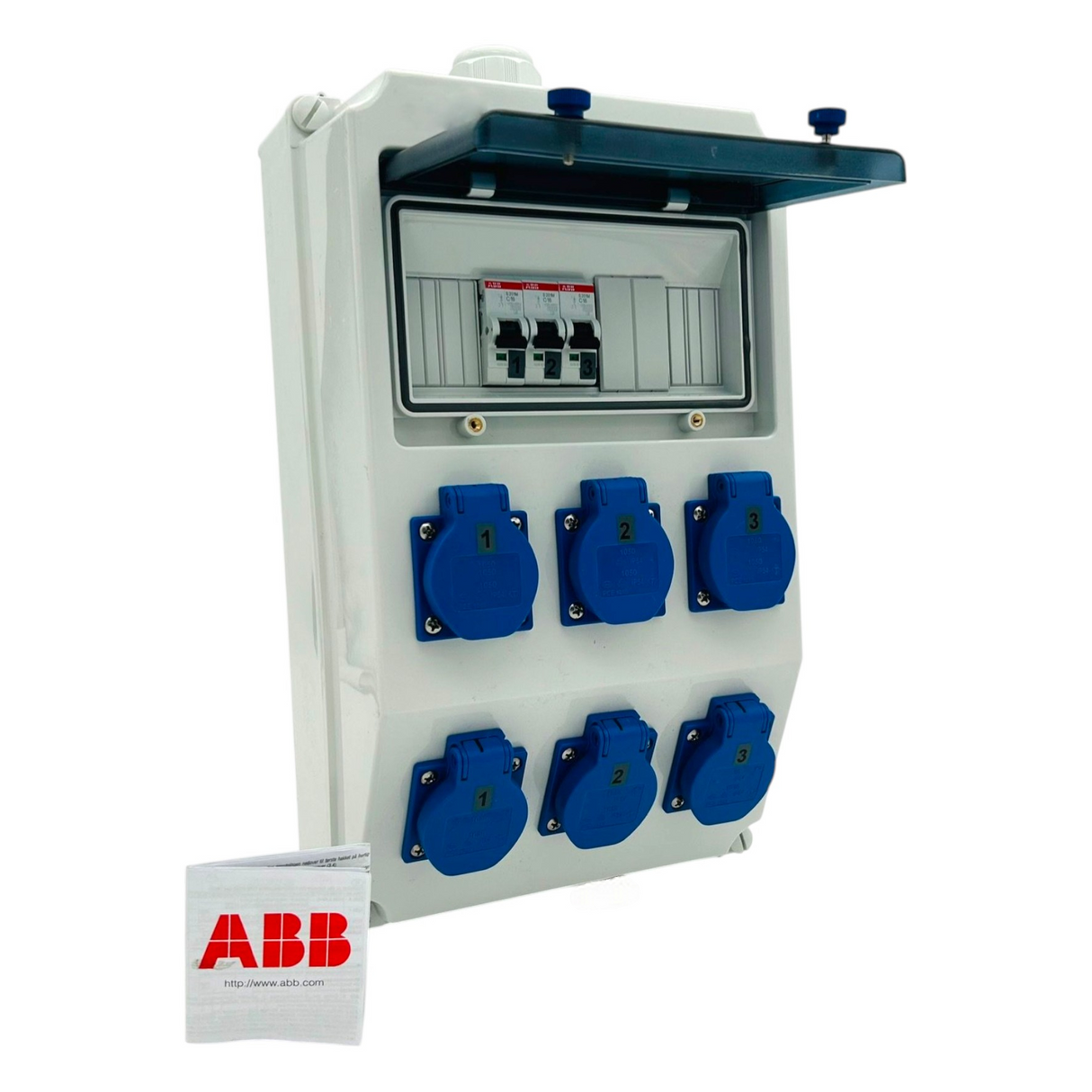 SANOS Wandverteiler ABB/PCE - 6x Schukodose | paarweise gesichert | SAN034