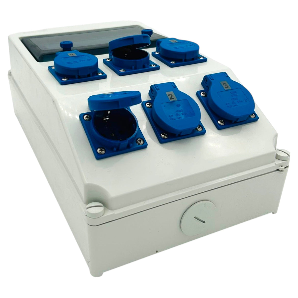 SANOS Wandverteiler ABB/PCE - 6x Schukodose | paarweise gesichert | SAN034