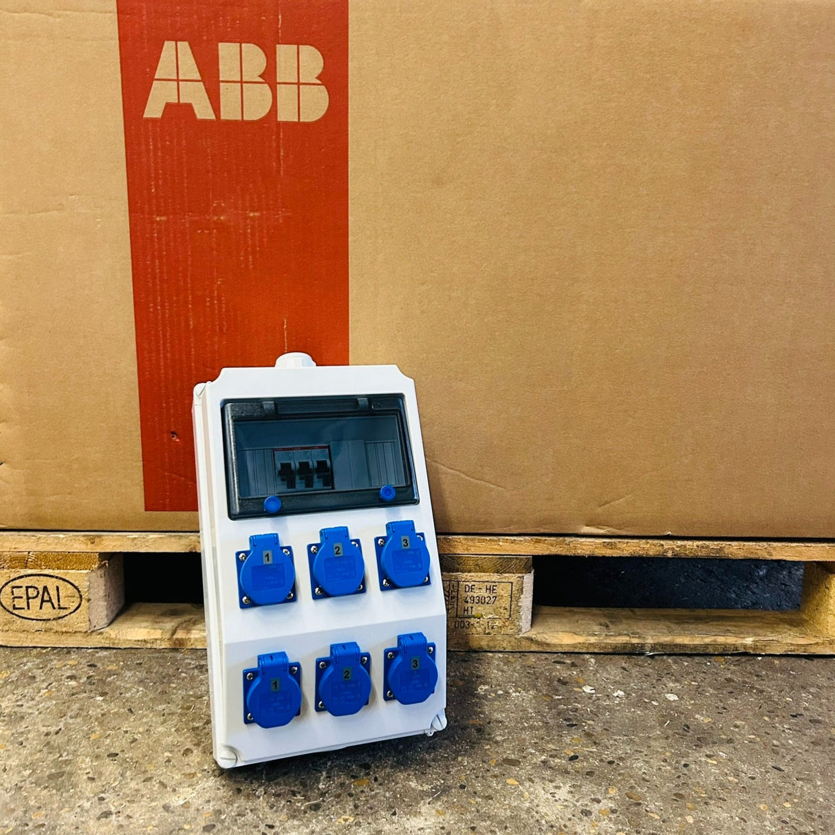 SANOS Wandverteiler ABB/PCE - 6x Schukodose | paarweise gesichert | SAN034