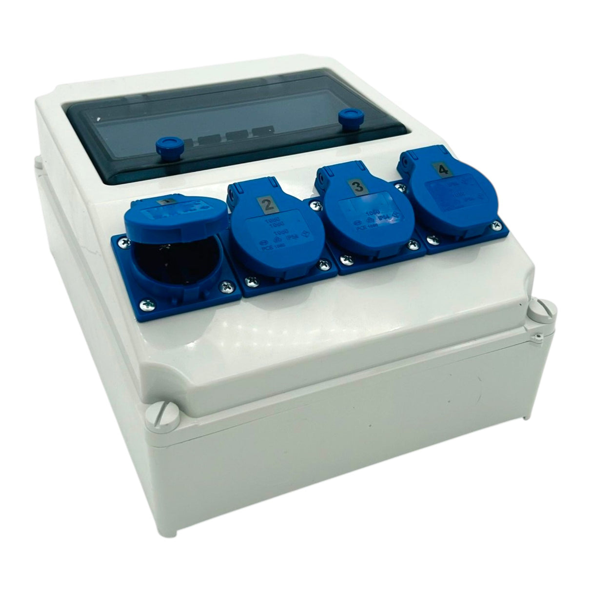 SANOS Wandverteiler ABB/PCE - 4x Schukodose | einzeln gesichert | SAN033