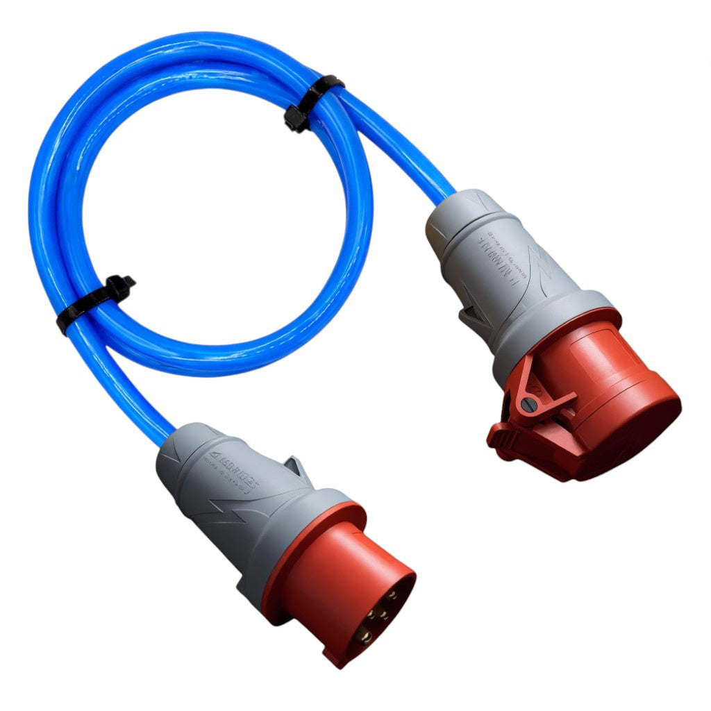 Mennekes CEE-Verlängerung 16A/32A - 400V - 5-polig | PUR Gummileitung H07BQ-F 5G1,5mm² - 5G6mm² | 1,00 bis 50,00 Meter | verschiedene Farben