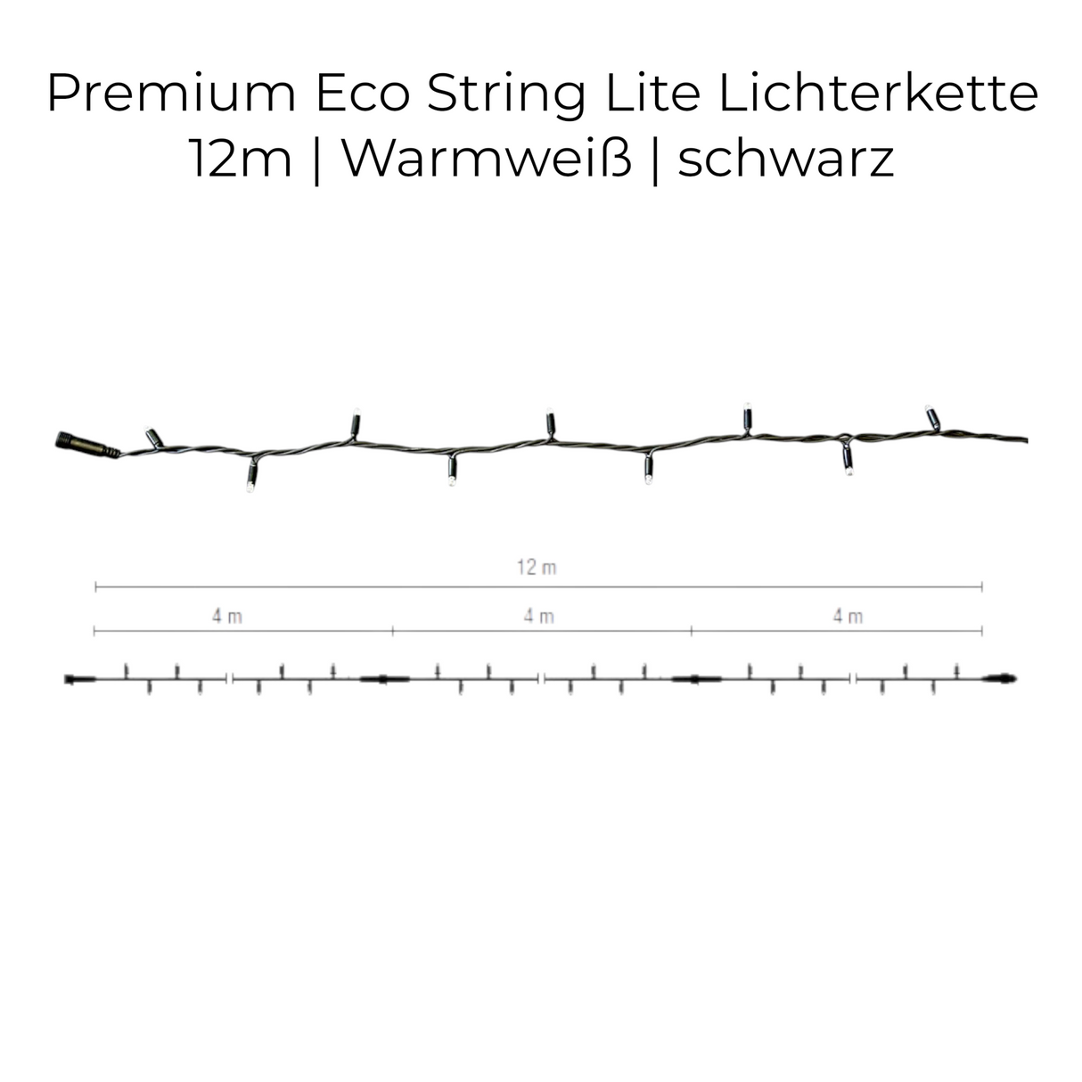 MK-Illumination LED-String Lite – Warmweiß / weiß – 230 V QUICK FIX® QF+ System