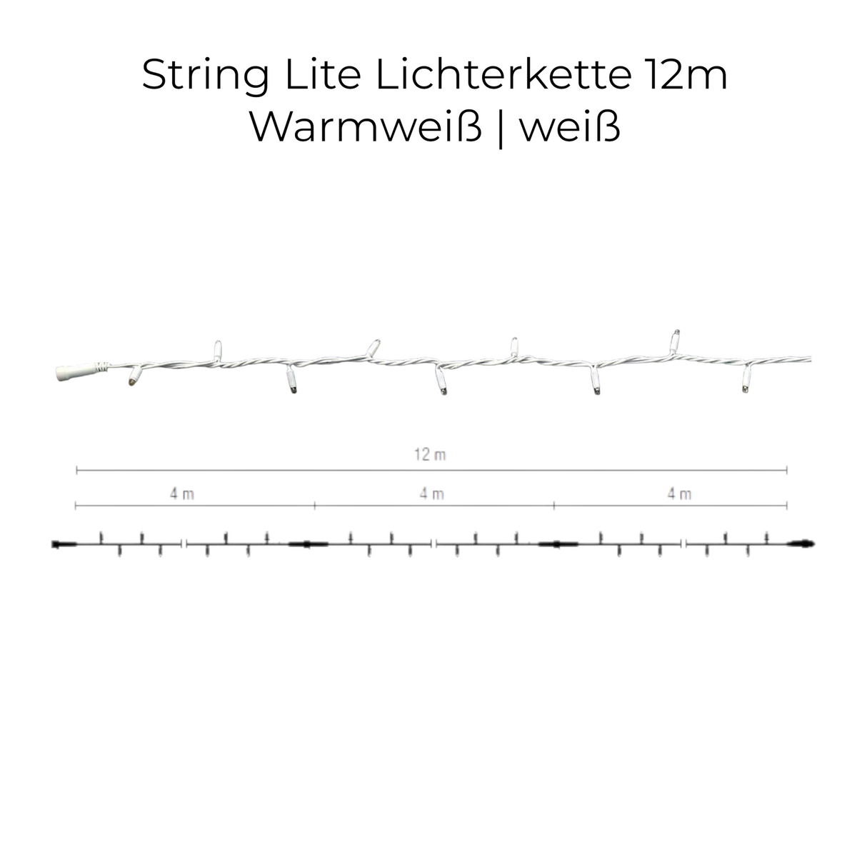 MK-Illumination LED-String Lite – Warmweiß / weiß – 230 V QUICK FIX® QF+ System