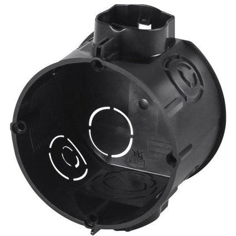 F-TRONIC 7310129 UP-Schalterdose, flach, schwarz 4-Loch, Ø60mm / Höhe: 46mm, 25 Stück - Sanos-Elektroshop.de