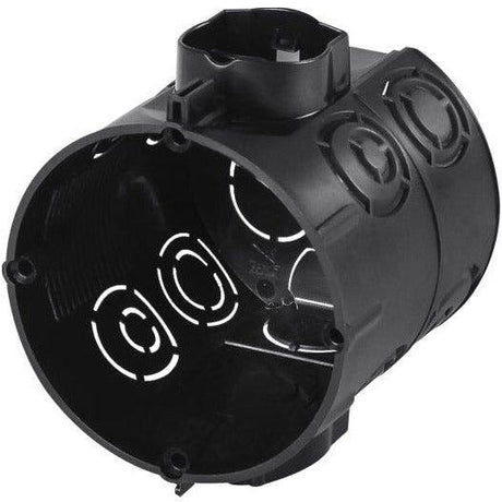 F-TRONIC 7310131 UP-Schalterdose, tief, schwarz 4-Loch, Ø60mm / Höhe: 61mm, 25 Stück - Sanos-Elektroshop.de