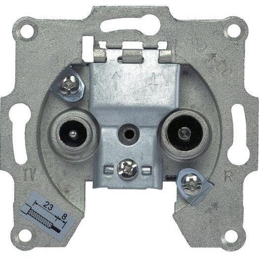 AXING Antennensteckdose, Durchgangsdose, 2 Anschlüsse, 5...1006MHz - Sanos-Elektroshop.de