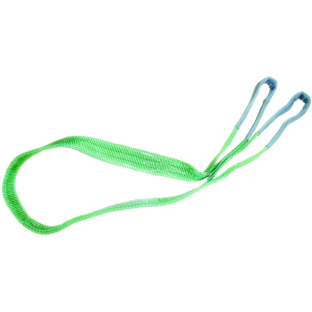 HEBEBAND 2000 KG, LÄNGE 5 M zweilagig, Farbe: grün, mit verstärkten Schlaufen - Sanos-Elektroshop.de