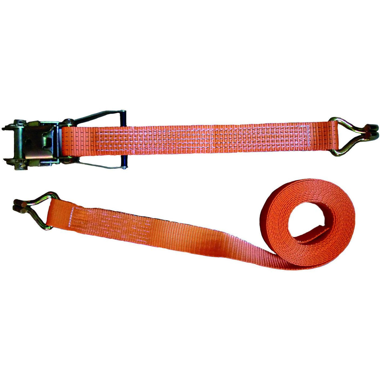 Zurrgurt 2500/5000 kg, Länge 8 m, zweiteilig mit Ratsche u. Spitzhaken, scheuer- u. abriebfest - Sanos-Elektroshop.de