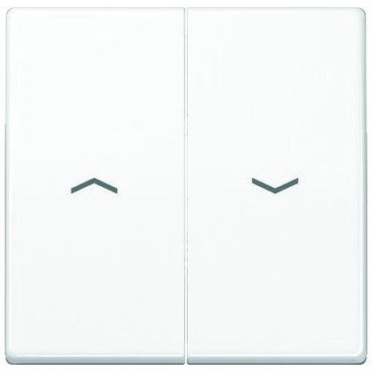 JUNG AS591-5PWW Wippe Symbole Pfeile Zentralplatte für Jalousie-Wippschalter, Serie A/AS alpinweiß - Sanos-Elektroshop.de