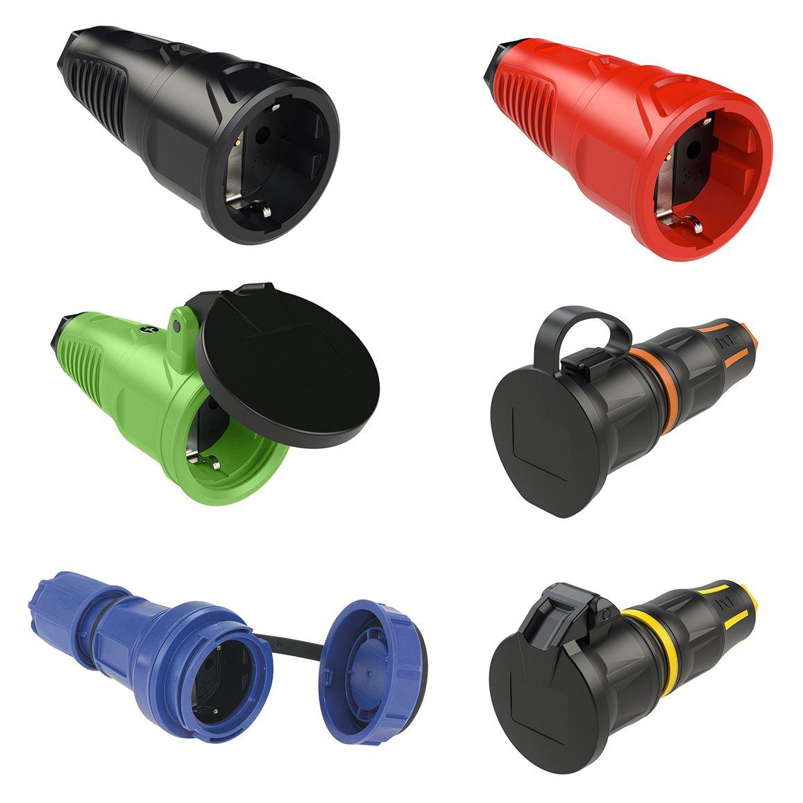 CEE Winkelstecker 400V 32A 5-polig – IP67, Rot, Für Geräteanschluss
