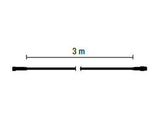 MK Illumination QF+ Verlängerungskabel – 1 m, 3 m, 10 m (2 × 5 m) oder 20 m – 3 m · Schwarz (001-105) – Maßzeichnung