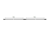 MK Illumination QF+ Verlängerungskabel – 1 m, 3 m, 10 m (2 × 5 m) oder 20 m – 10 m (2 × 5 m) · Schwarz (001-109) – Maßzeichnung