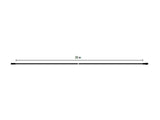 MK Illumination QF+ Verlängerungskabel – 1 m, 3 m, 10 m (2 × 5 m) oder 20 m – 20 m · Schwarz (001-111) – Maßzeichnung